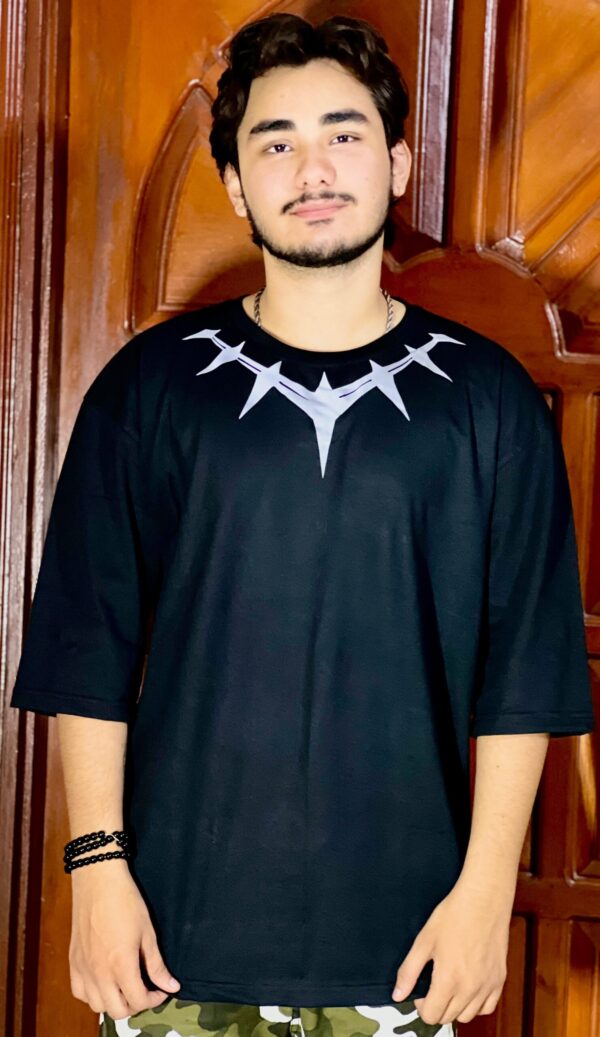 BLACK PANTHER GLOW T-SHIRT UNISEX COTTON JERSEY SHORT SLEEVE TEE...